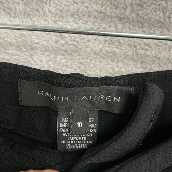 Ralph Lauren Women's 10 Black High-Waisted Pleated Shorts Viscose Blend - Picture 6 of 9